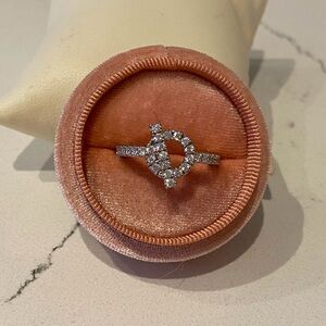 925 silver hook and loop ring